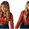 Linda Cardellini Crystal Lake Red Floral Print Top