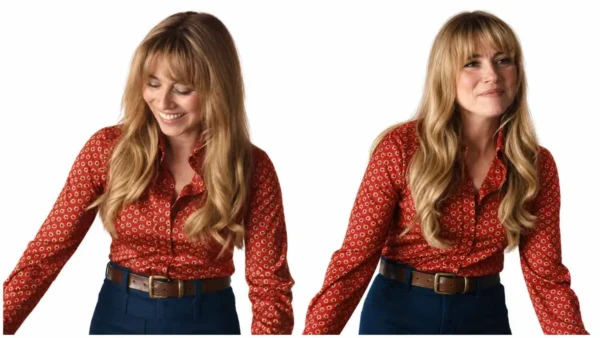 Linda Cardellini Crystal Lake Red Floral Print Top