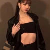 Lisa BVLGARI Serpenti Infinito After Party Black Long Coat
