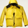 Loewe Yellow Fall 2026 Leather Parka Hood Jacket