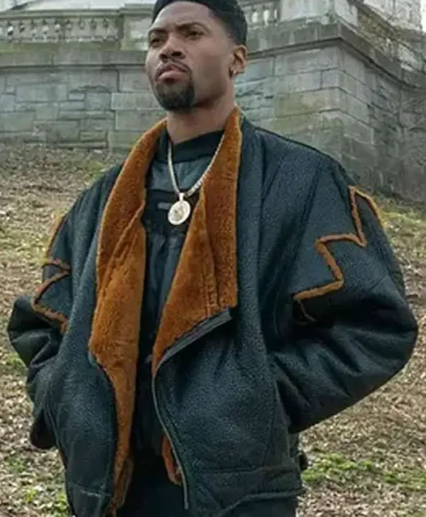 London Brown Power Book III Shearling Jacket