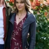 Love Finds You 2026 Aimee Teegarden Black Leather Jacket