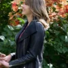 Love Finds You 2026 Aimee Teegarden Black Leather Jacket