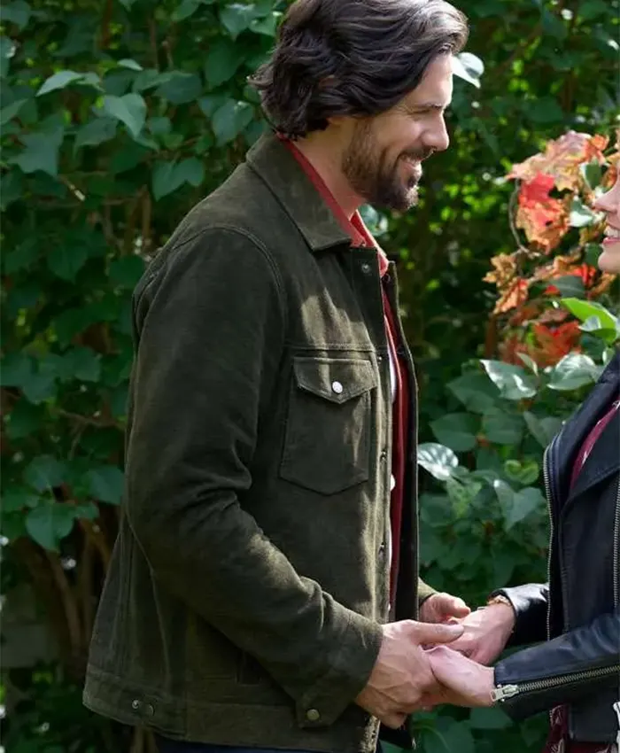 Love Finds You 2026 Chris McNally Green Suede Jacket