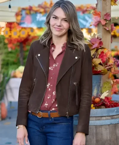 Love Finds You Aimee 2026 Teegarden Brown Suede Jacket