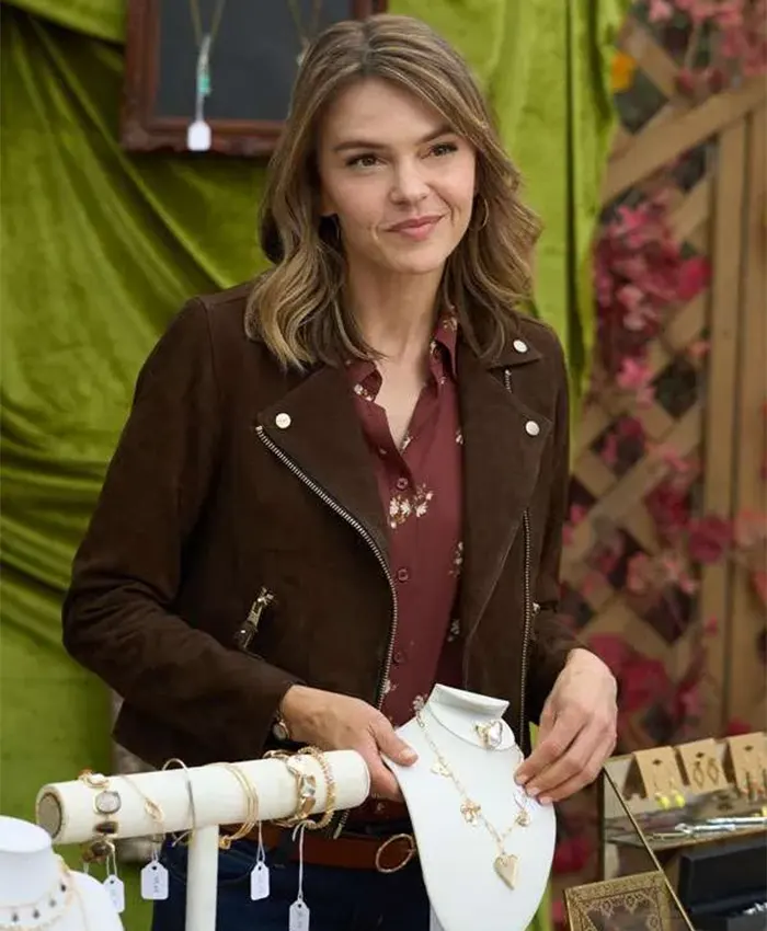 Love Finds You Aimee 2026 Teegarden Brown Suede Jacket