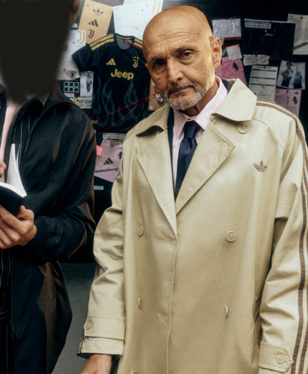Luciano Spalletti adidas Stripe Beige Coat
