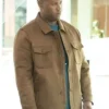 Luke Tennie Abbott Elementary S05 Brown Leather Jacket