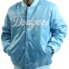MLB LA Dodgers Blue/White Satin Varsity Jacket