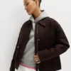 M&S Chocolate Brown Suede Jacket