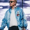 Macklemore Free Palestine Blue Varsity Jacket