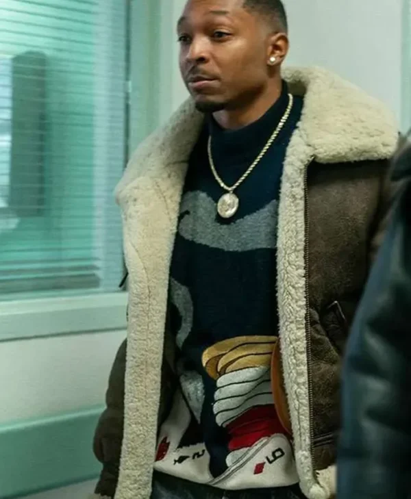 Malcolm M. Mays Brown Shearling Leather Jacket