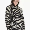 Mango Zebra Print Woven Jacket