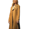 Maria Bello The Waterfront S01 Brown Coat