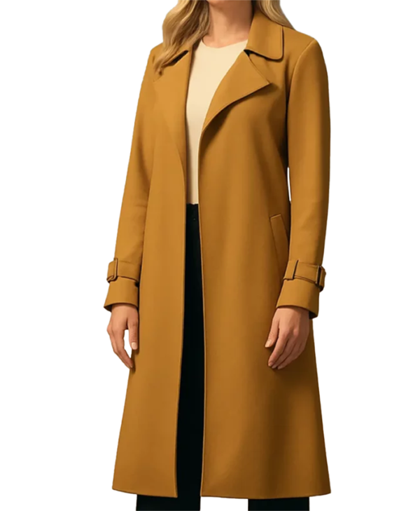 Maria Bello The Waterfront S01 Brown Coat