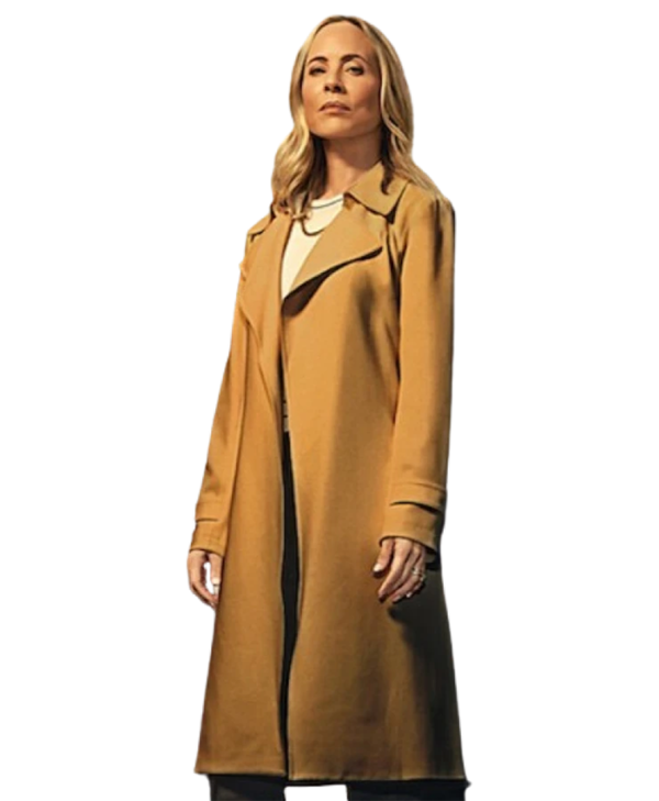 Maria Bello The Waterfront S01 Brown Coat