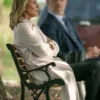 Maria Bello The Waterfront S01 White Long Coat