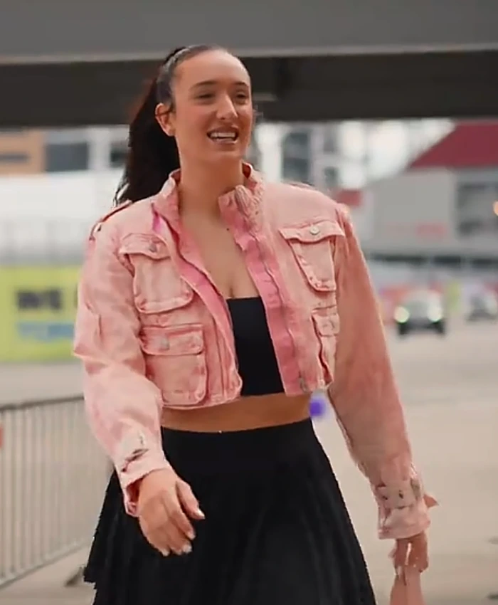Marina Mabrey Pink Cropped Jacket