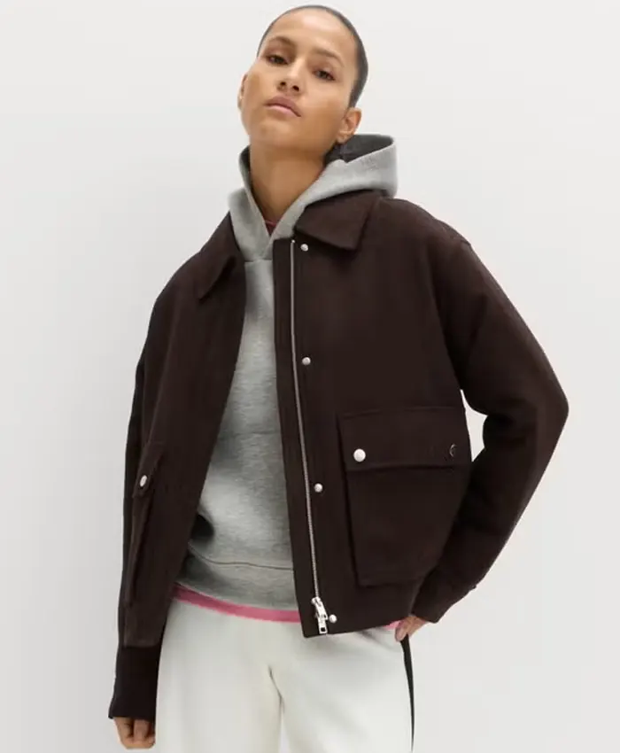Marks and Spencer Brown Suede Zip Jacket