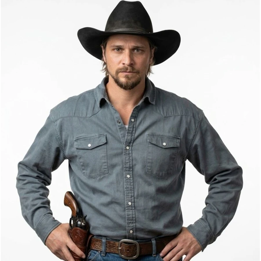 Marshals S02 Luke Grimes Grey Shirt