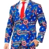 Marvel Captain America Print Suit