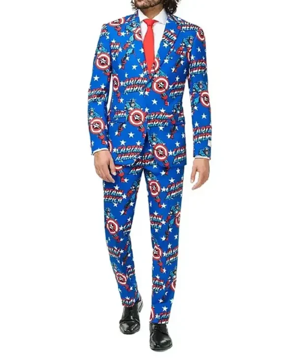Marvel Captain America Print Suit