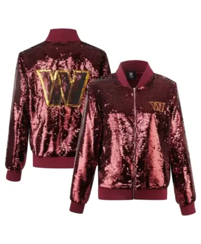 Mason Hane Washington Commanders Red Sequin Jacket