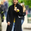 Materialists 2025 Pedro Pascal Black Wool Coat