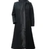 Matrix Keanu Reeves Black Cotton Duster Coat
