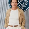 Matt Bomer US Open Tan Suede Leather Jacket