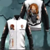 Men Chucky Letterman Jacket Snap Button