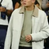 Men Erling Haaland Brown Corduroy Shearling Coat