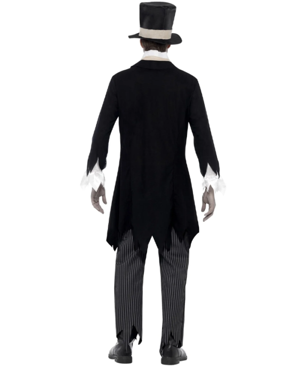 Men Gothic Undead Groom Cosplay Suit