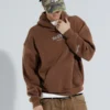 Men Hooded Collar Pullover Hoodie Three Pockets