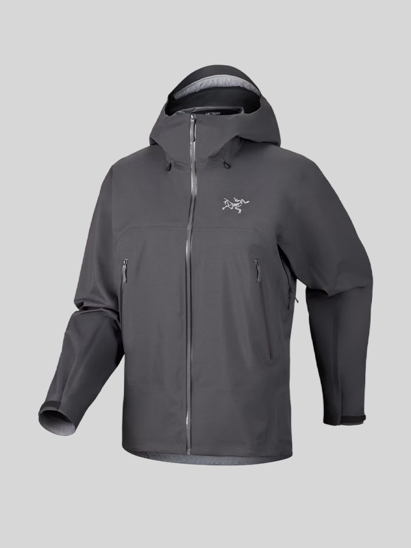 Men Hooded Collar Zipper Weather Proof Jacket Four Pockets