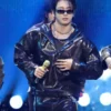 Men Jungkook BTS Brown Zip Up Leather Coat