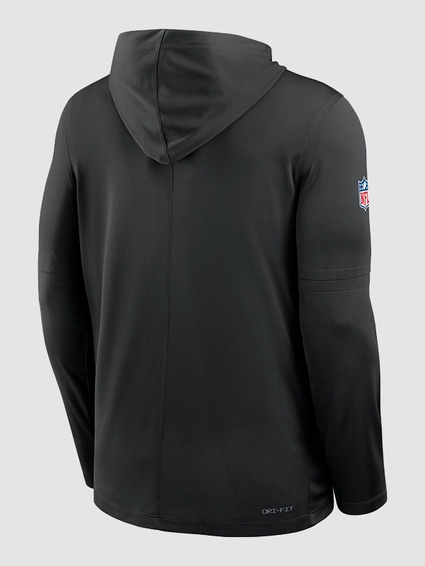 Men Kellen Moore Saints Black Long Sleeve Hooded Shirt