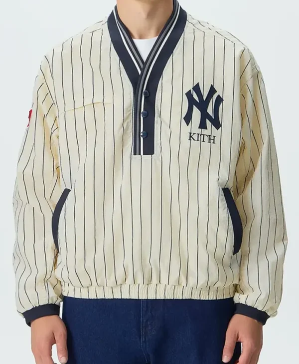 Men Kith NY Yankees Quarter Zip Nylon Pullover