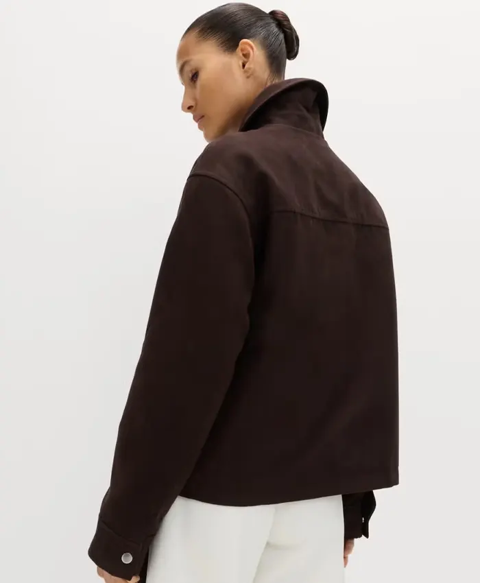 Men M&S Chocolate Brown Suede Outerwear