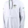 Men Matt LaFleur Packers Green Canvas Pullover Coat