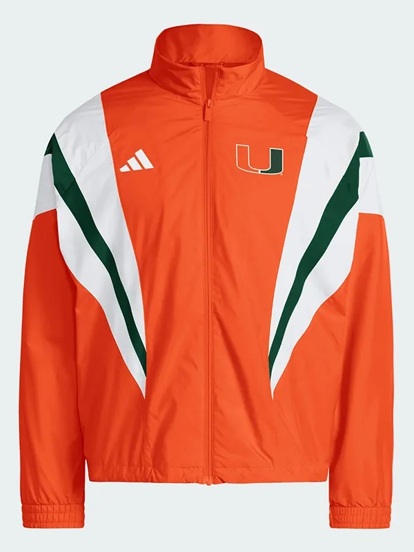 Men Miami Hurricanes Retro National Champions Track Outerwear