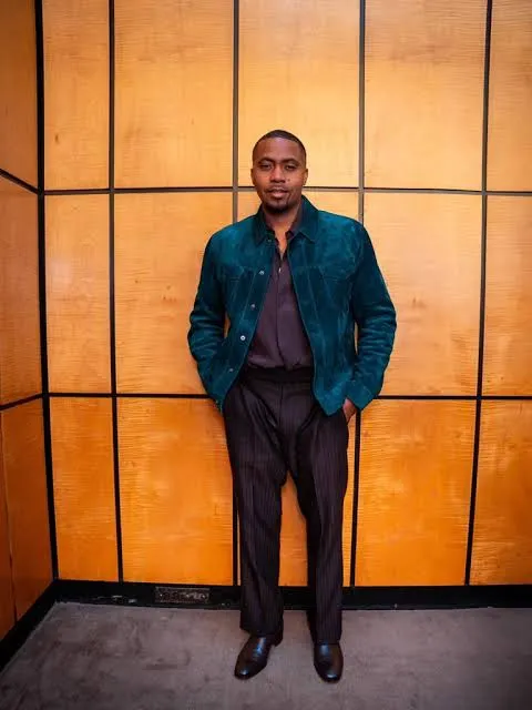 Men Nas Hip Hop Celebrity Leather Jacket