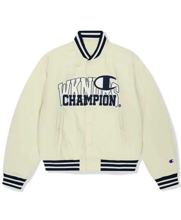Men Navy Blue Retro Bomber Coat