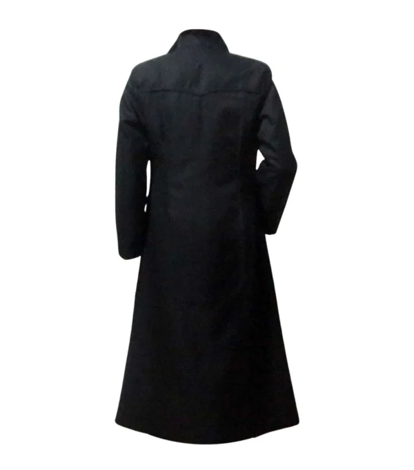 Men Neo Matrix Stand Up Collar Long Trench