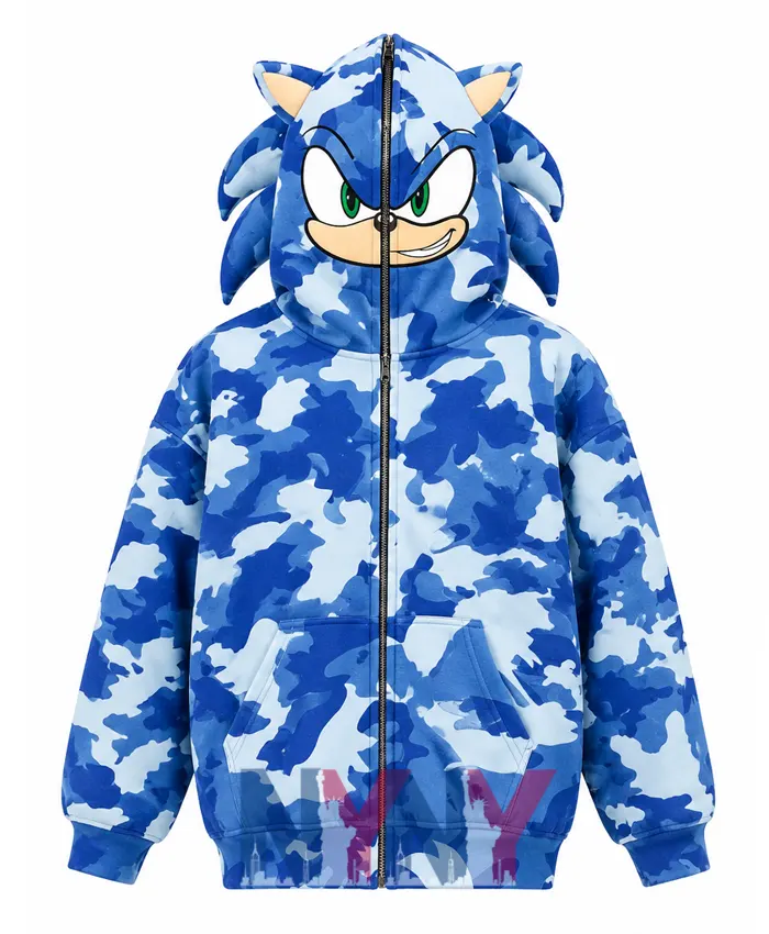 Men Neptun Sonic Gaming Collaboration Hooded Coat