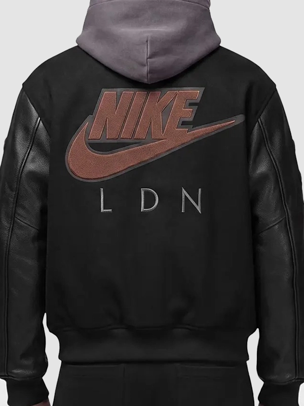 Men Nike Jordan Black Varsity Coat