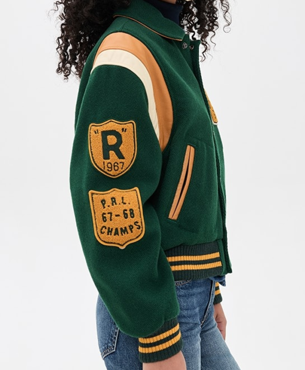 Men Polo Ralph Lauren Forest Green Varsity Coat