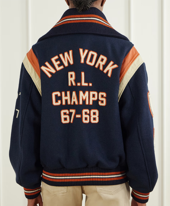 Men Polo Ralph Lauren Twill Varsity Bomber Coat