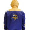 Men Purple Minnesota Vikings Hooded Pullover Coat