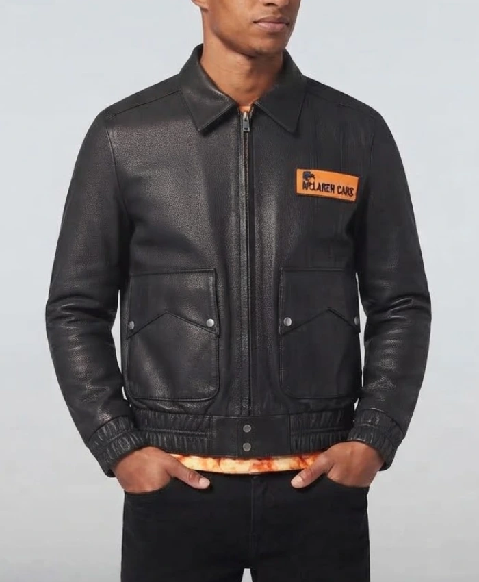 Men Rhude McLaren Satin Zip Up Jacket